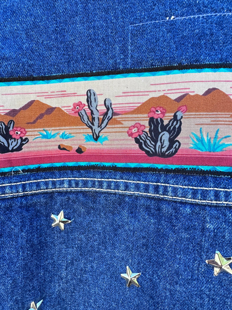 80's Bon Jour Denim Jacket with Southwest Flair