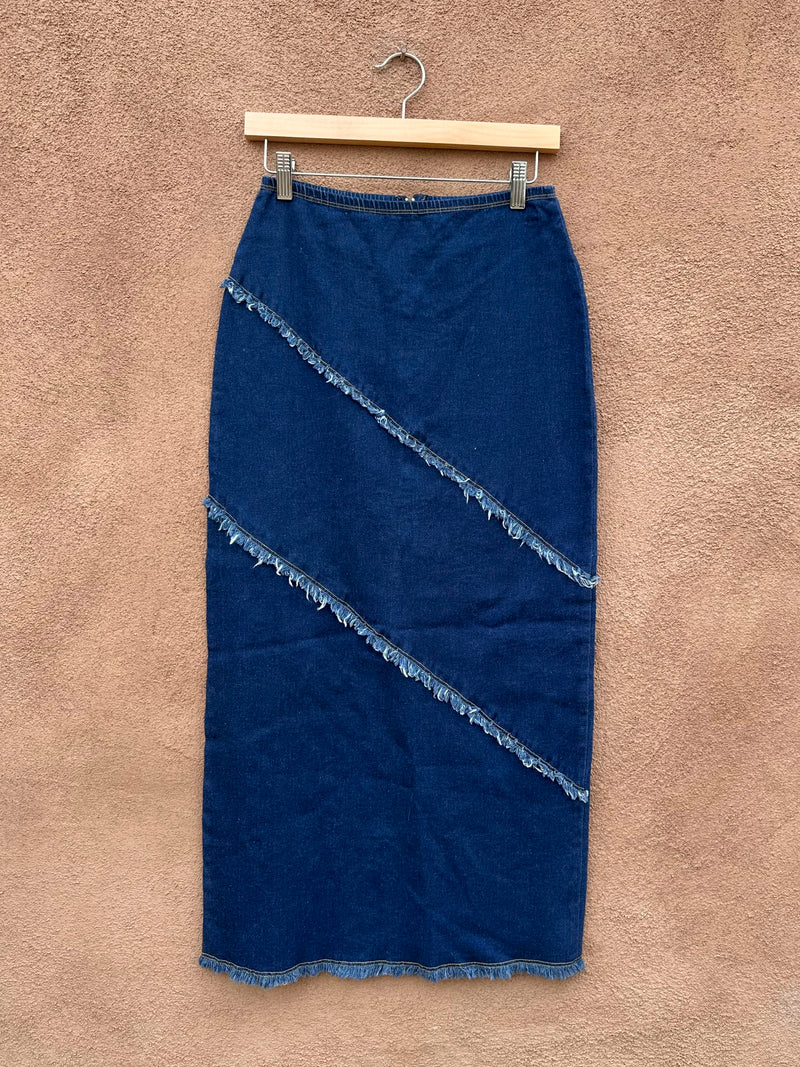 Misty Ki Denim Skirt with Fringe