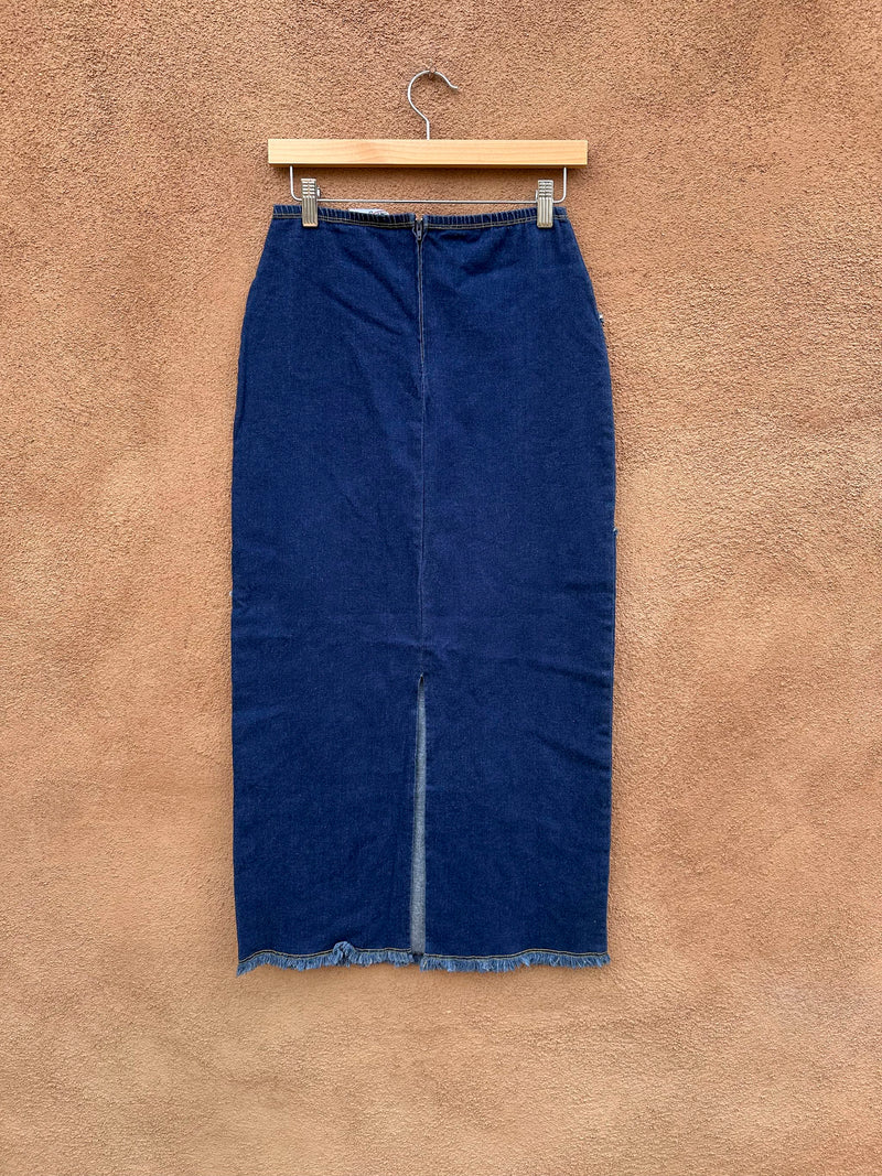 Misty Ki Denim Skirt with Fringe
