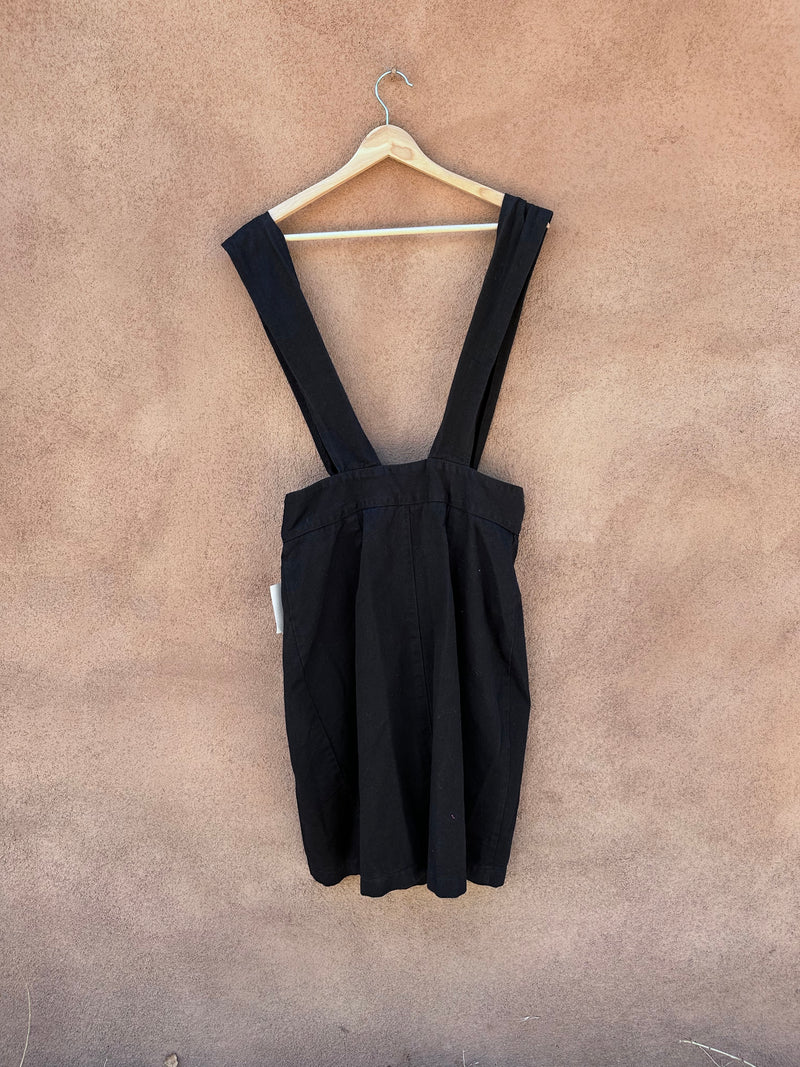 Deadstock Fredricks of Hollywood Black Denim Overall Dress