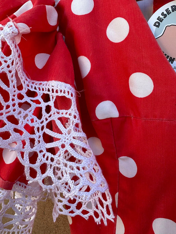 Handmade Spanish Layered Flamenco Polka Dot Dress