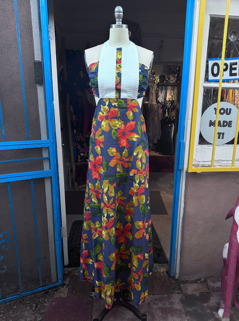 1970's Maxi Halter Dress by Otaheite