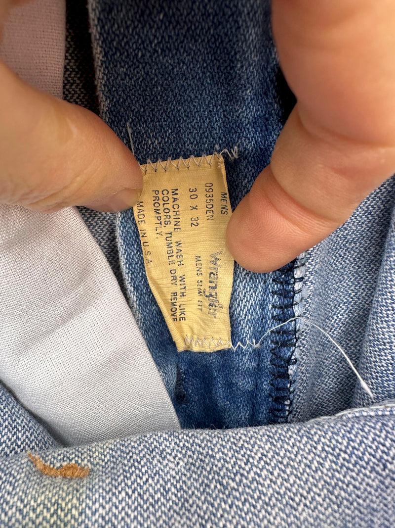 1980's Wrangler Men's Slim Fit 30 x 32 (w: 28)