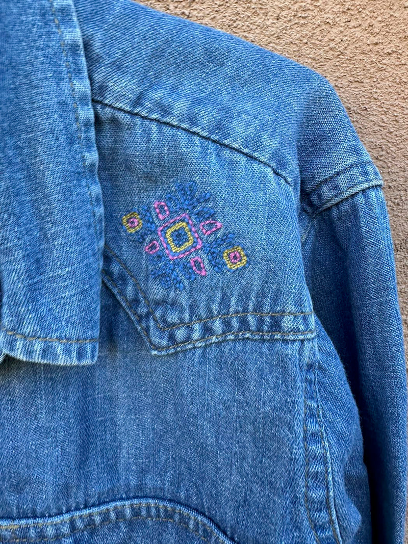 Wrangler Denim Blouse with Embroidery