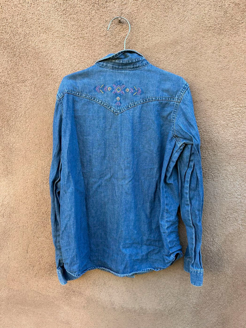 Wrangler Denim Blouse with Embroidery