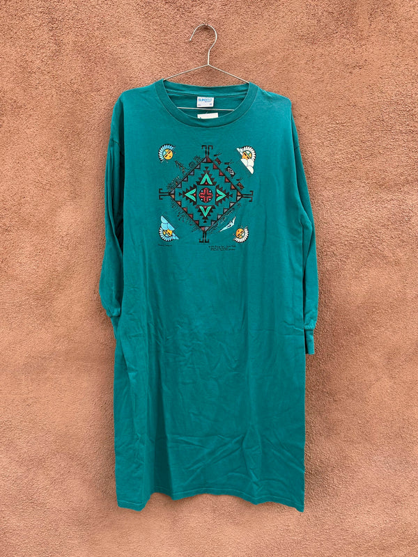 90's Southwestern T-shirt Dress - Sunbelt