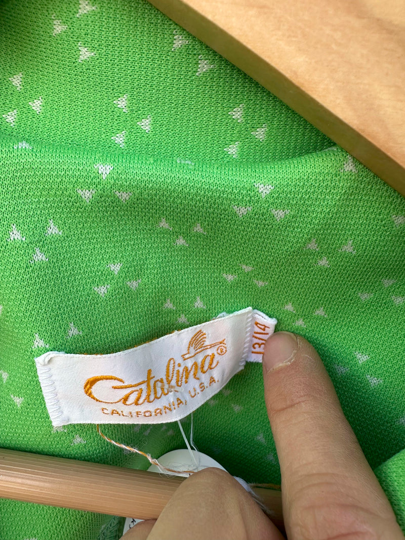 1960's Catalina Lime Green Leisure Suit