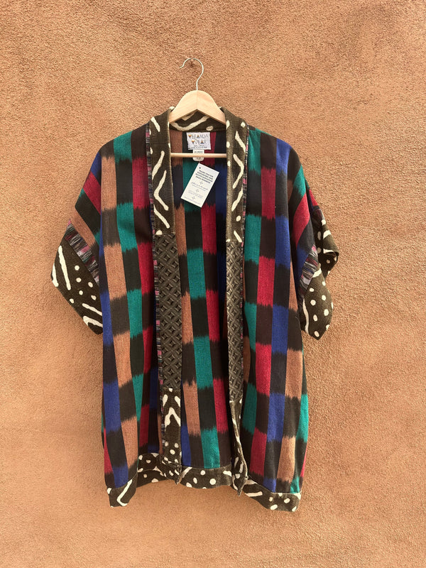 African Mud Cloth & Guatemalan Cotton Open Jacket