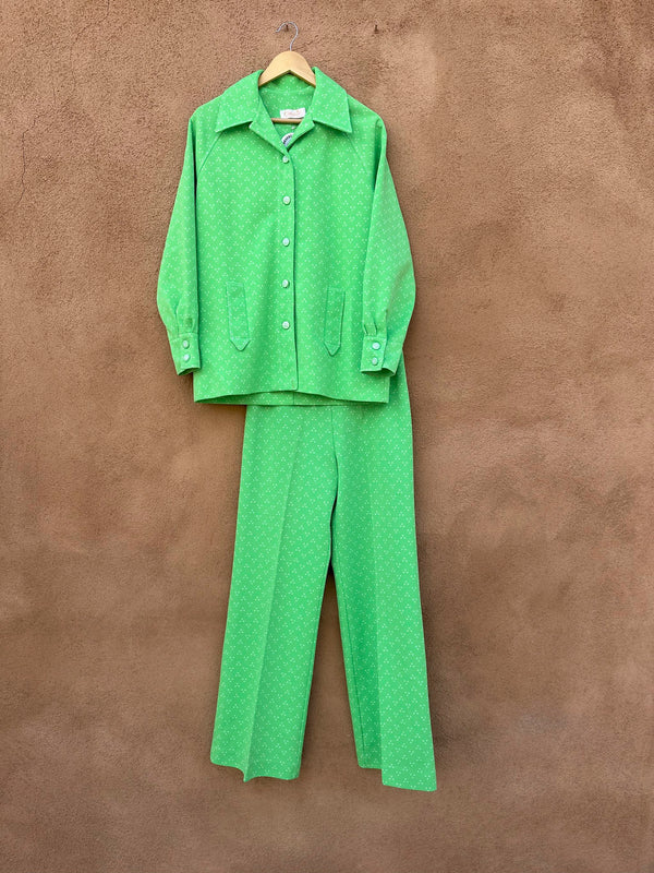 1960's Catalina Lime Green Leisure Suit