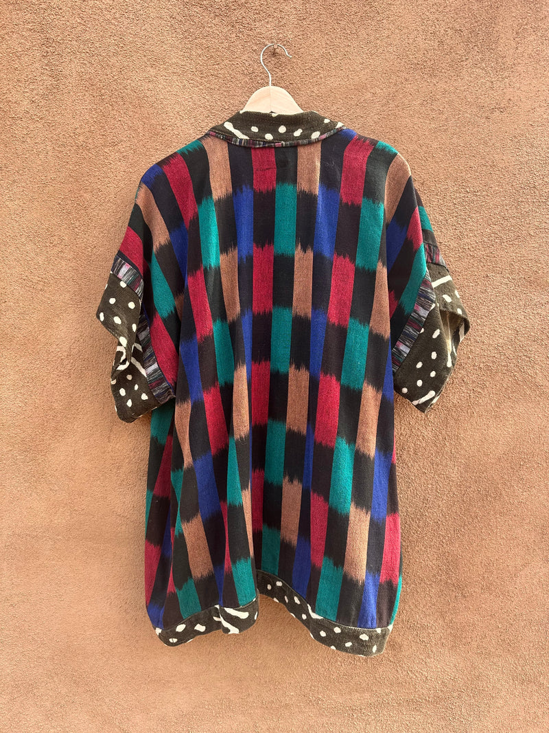 African Mud Cloth & Guatemalan Cotton Open Jacket