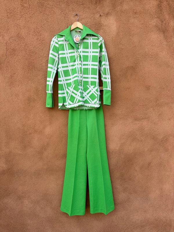 1960's Jantzen Polka Dot Plaid Women's Leisure Suit