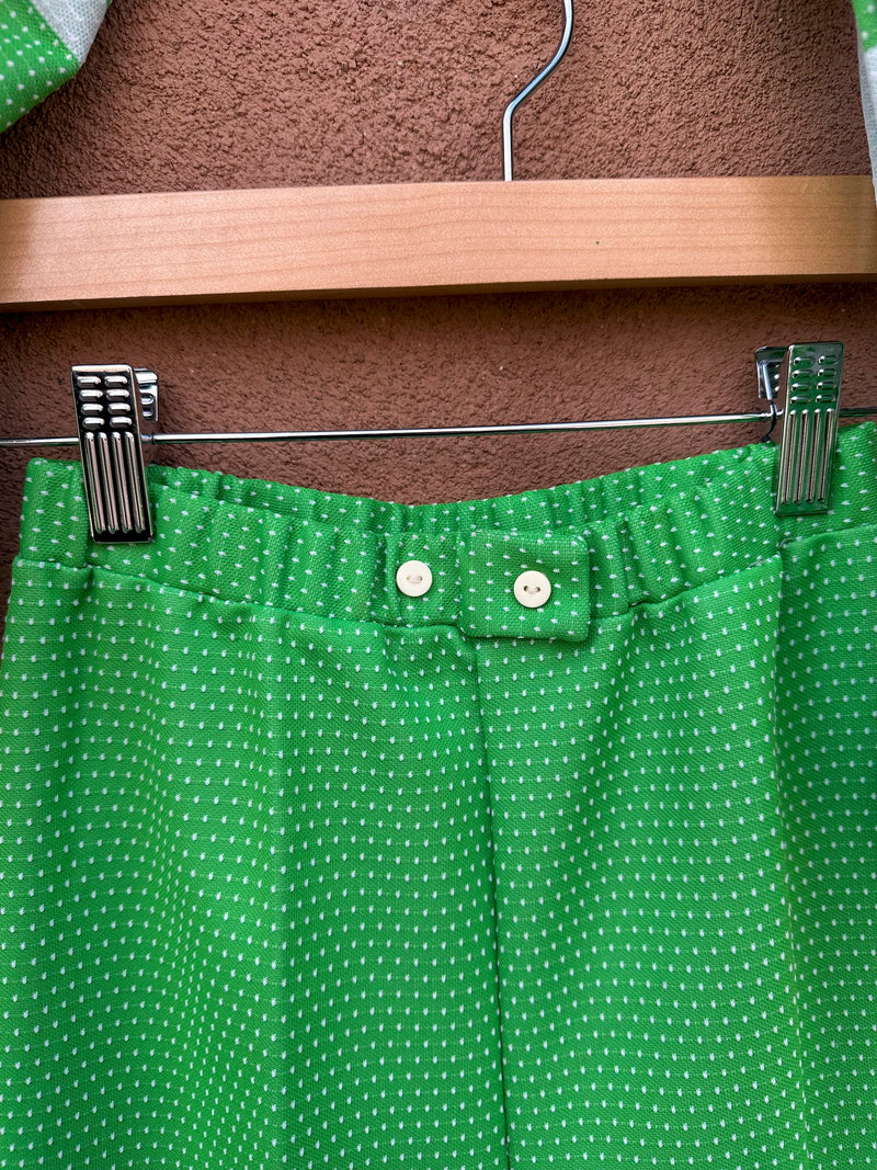 1960's Jantzen Polka Dot Plaid Women's Leisure Suit