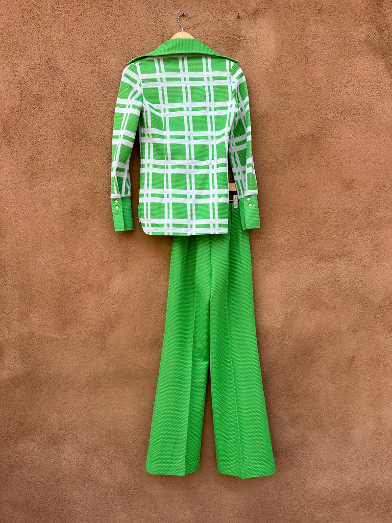 1960's Jantzen Polka Dot Plaid Women's Leisure Suit