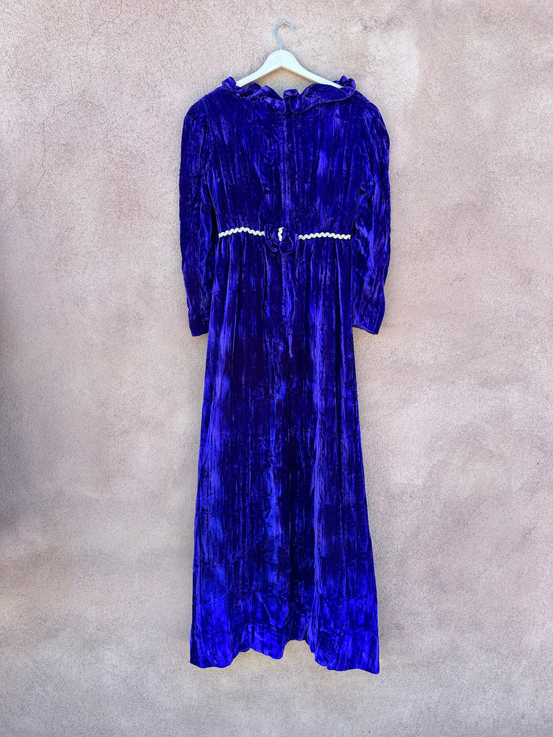 Purple Victorian Style Velveteen Satin Lined Dress