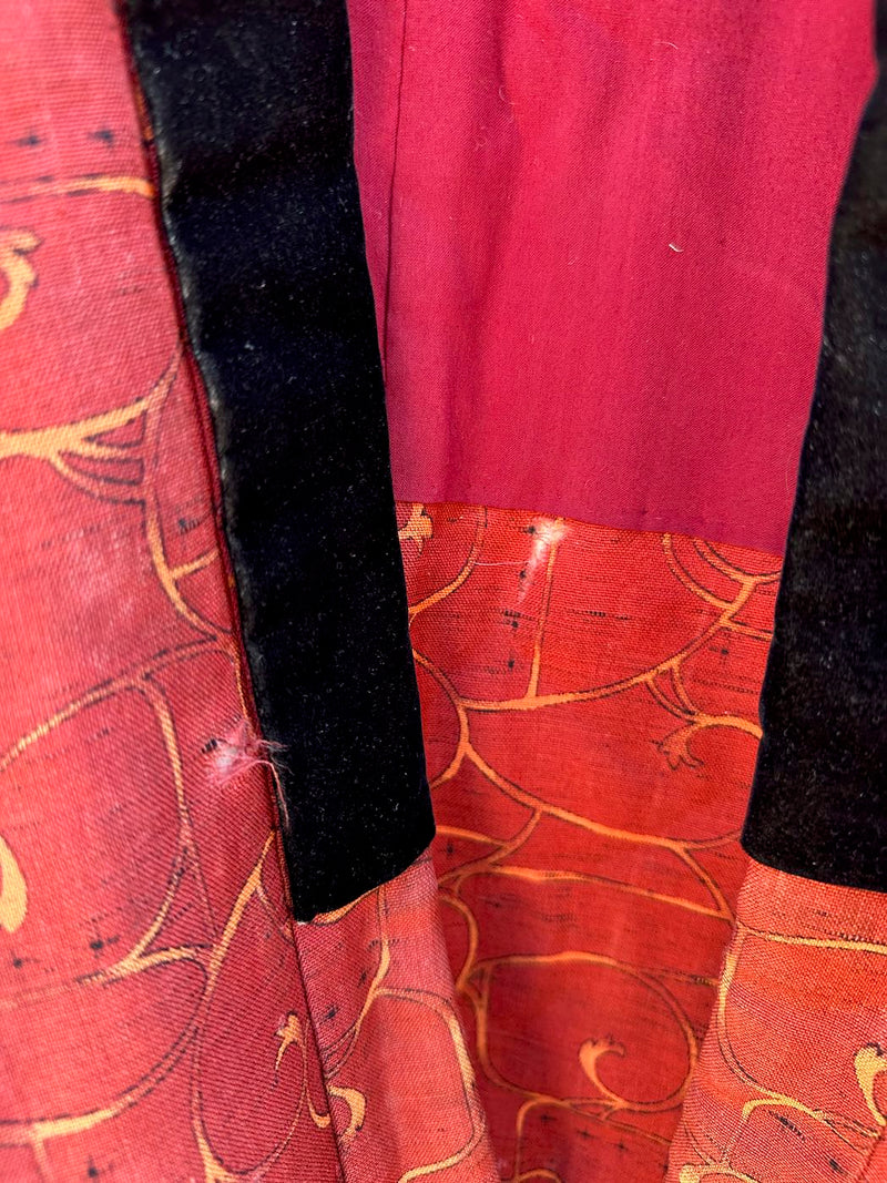 Burnt Orange Jacket with Velveteen Detail - as is
