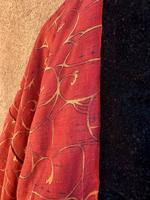 Burnt Orange Jacket with Velveteen Detail - as is