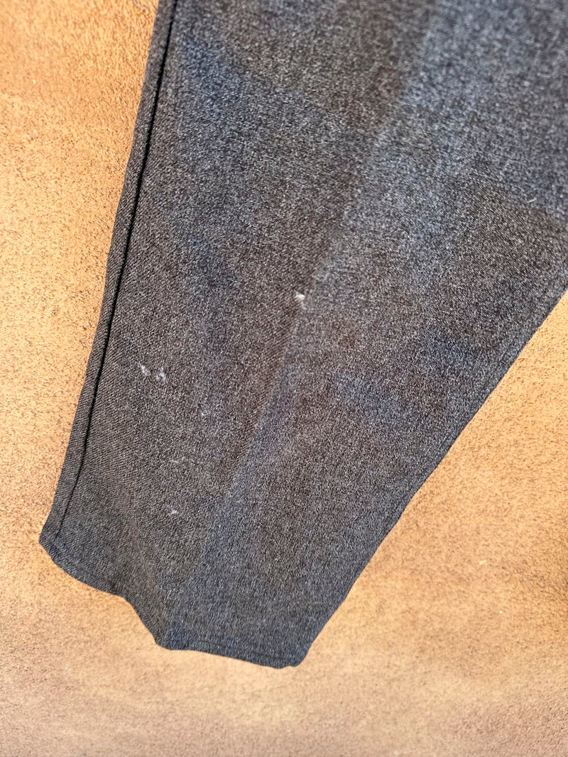Dark Gray 1970's Western Slacks 34 x 30