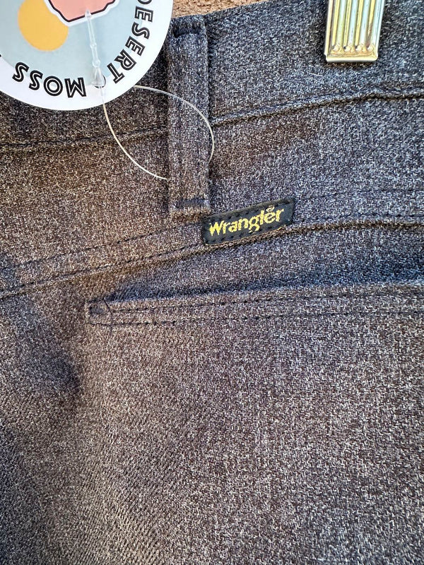 Dark Gray 1970's Western Slacks 34 x 30