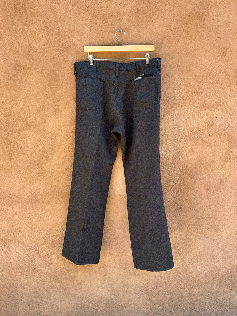 Dark Gray 1970's Western Slacks 34 x 30