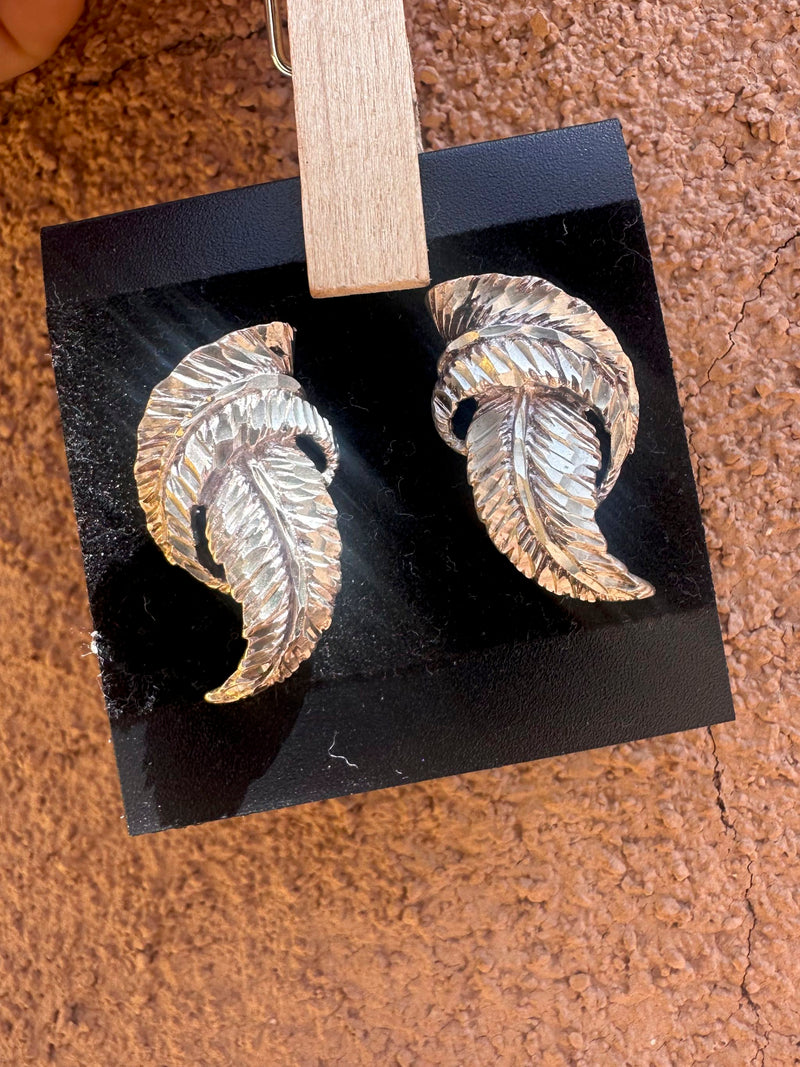 Sterling Silver Leaf Earrings