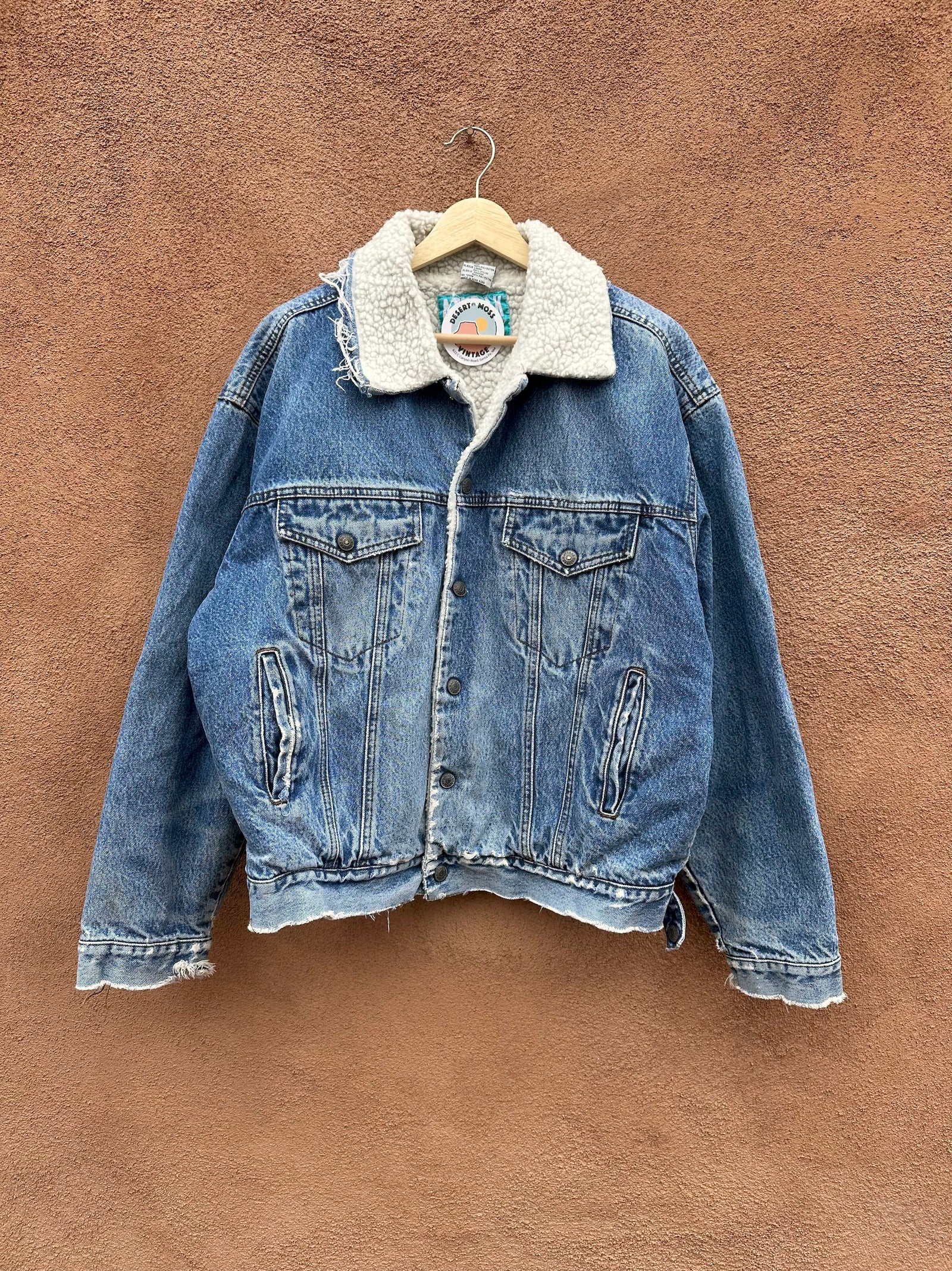 Vintage Attrak Denim Sherpa Trucker Jacket - as is – DESERT MOSS