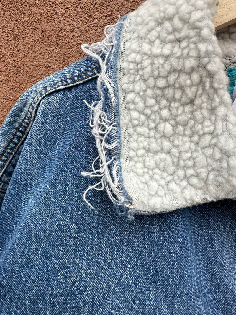 Attrak Denim Sherpa Trucker Jacket - as is