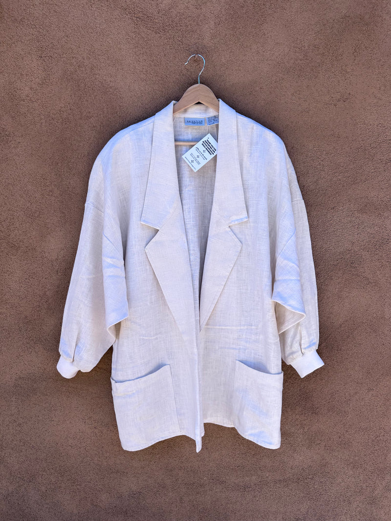 Nordstrom P.O.V. Oversized Ramie Neutral Blazer