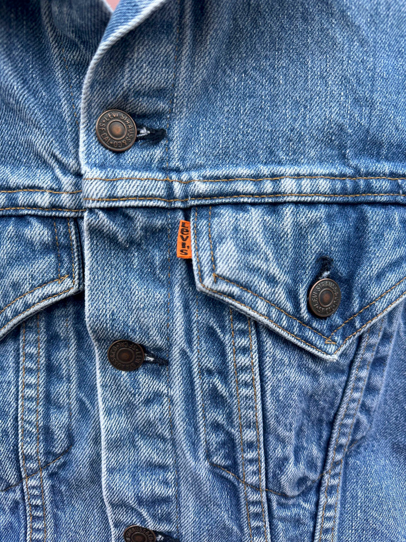 1970's/80's Levi's Orange Tab Trucker Jacket, Made in USA, Kid's 14