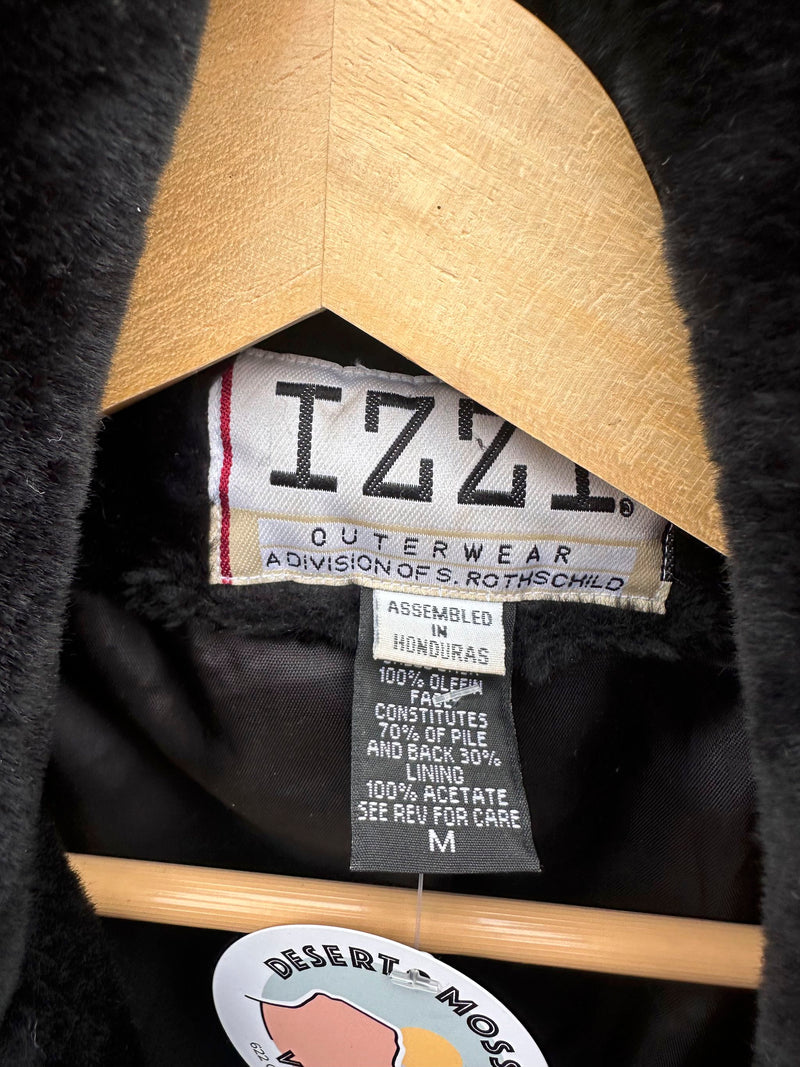 Izzi Black Teddybear Fur Jacket