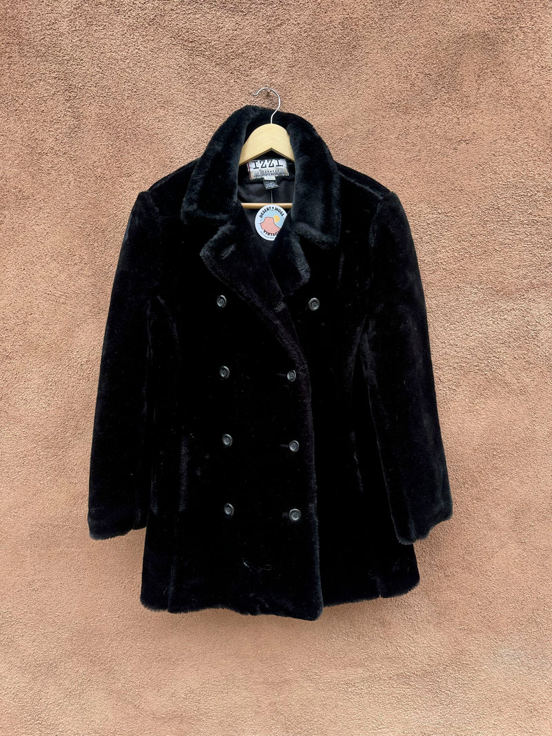 Izzi Black Teddybear Fur Jacket