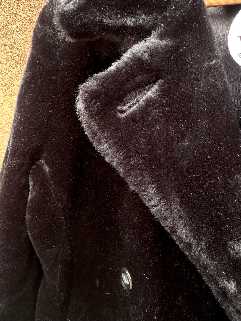 Izzi Black Teddybear Fur Jacket