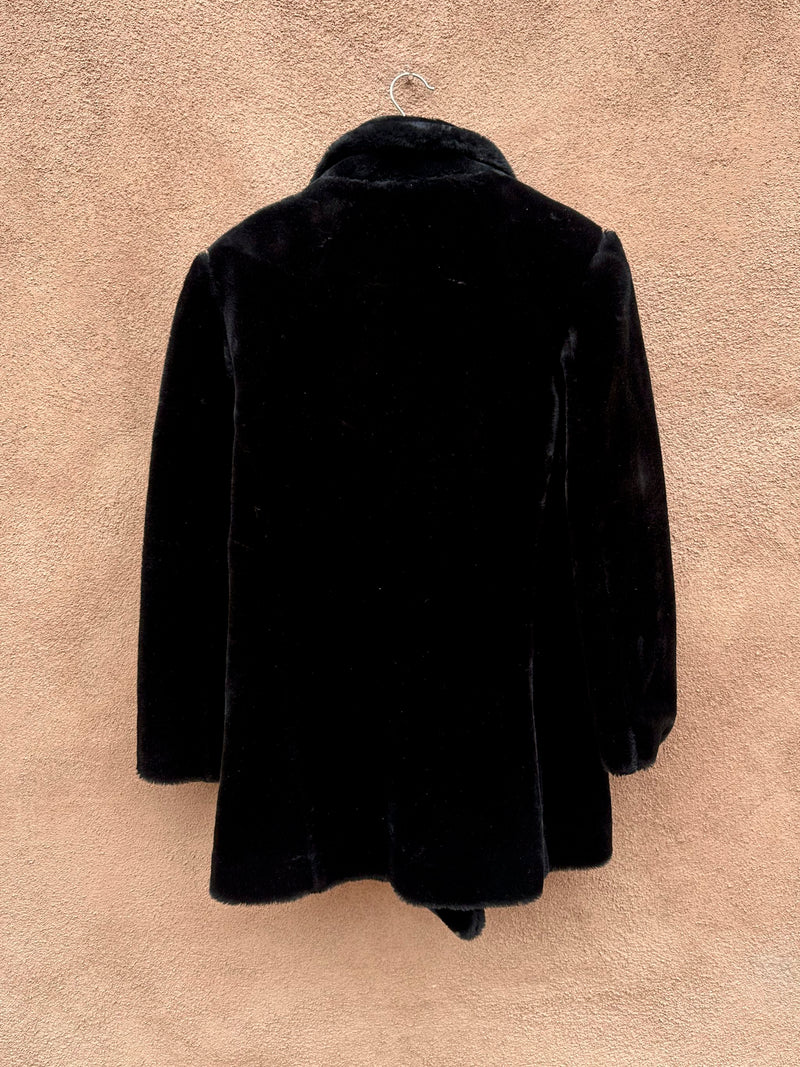 Izzi Black Teddybear Fur Jacket