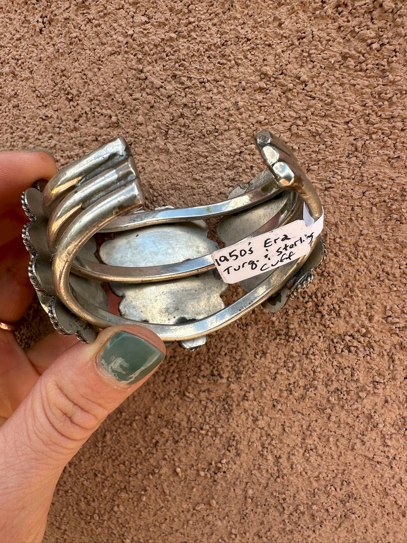 1950's Era Turquoise and Sterling Silver Cuff