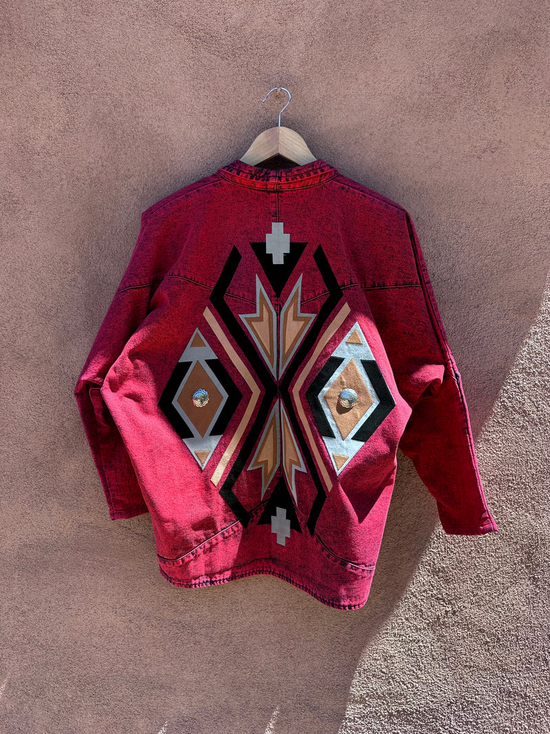 Amazing Red Denim Jacket, Moxie by Lily & Wolf Schlien - Santa Fe, NM