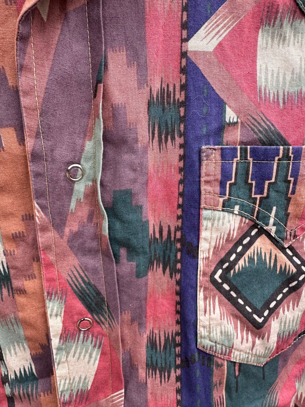 Western Pattern Snap Shirt