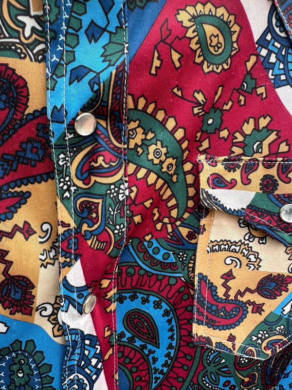 Paisley Disco Western Pearl Snap Shirt