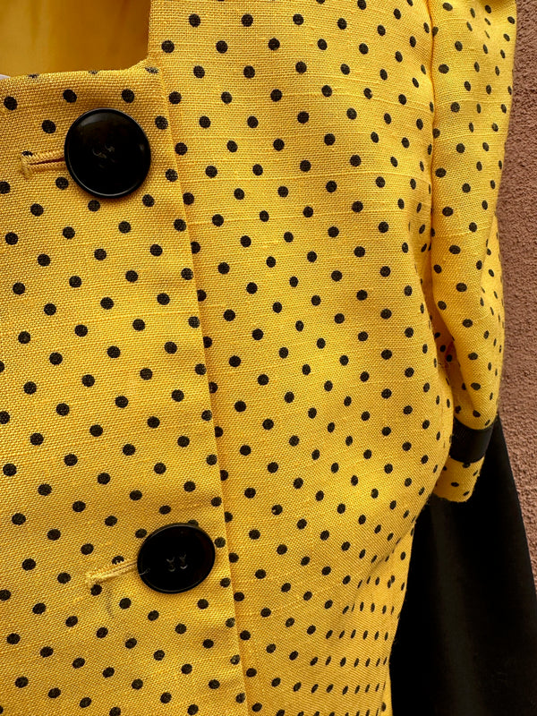 Stirling Cooper 1980's Polka Dot Blouse & Skirt