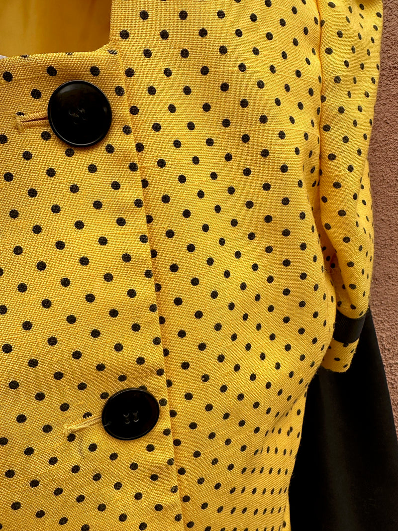 Stirling Cooper 1980's Polka Dot Blouse & Skirt