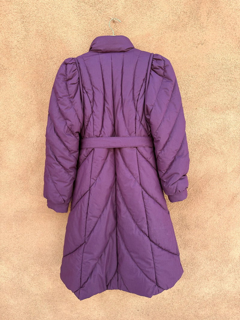 Purple J. Gallery Down Coat with Belt