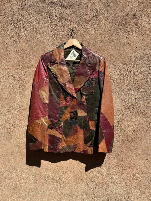 70's Patchwork Leather Jacket - 11/12