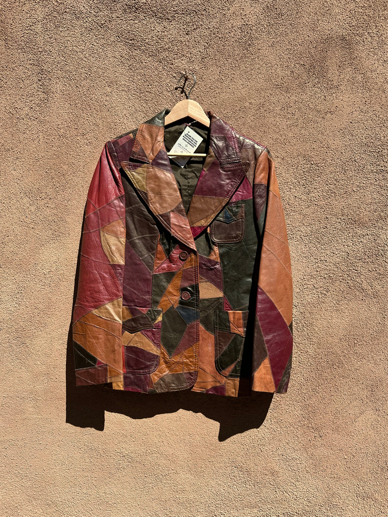 70's Patchwork Leather Jacket - 11/12