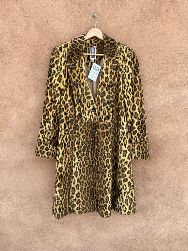Leopard Print Faux Fur Coat by Zelda