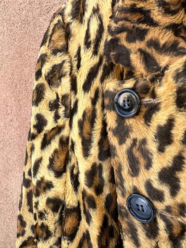 Leopard Print Faux Fur Coat by Zelda