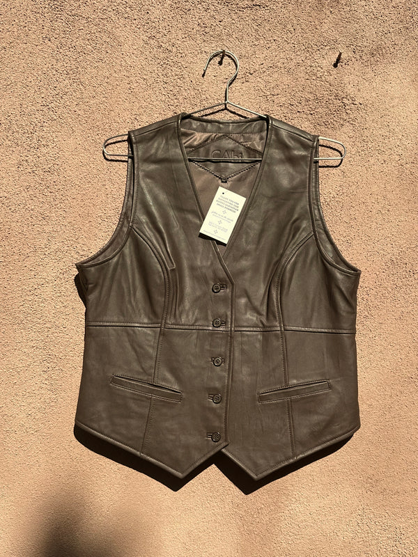 Brown Leather Western Vest CAbi