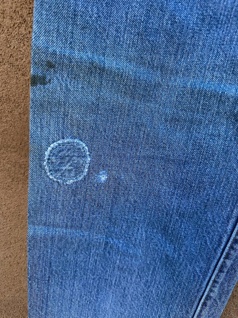 1950's Levi's Redline Big E Distressed and Patched Jeans, Fits 32 x 28