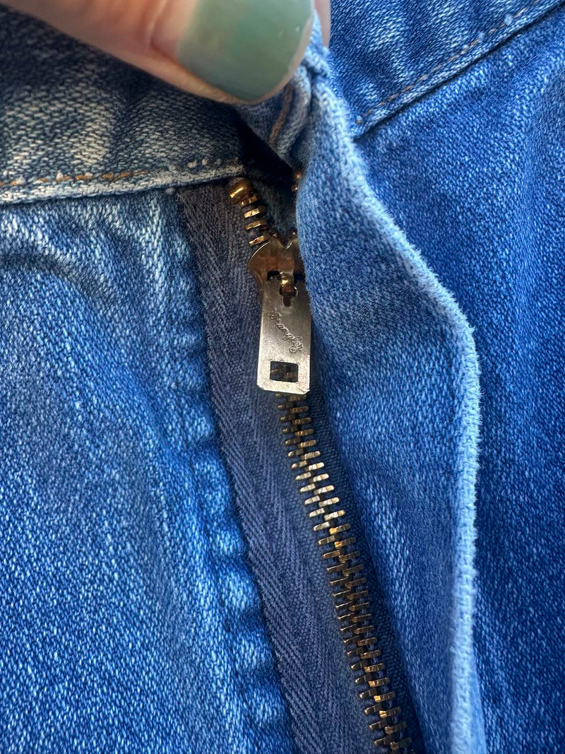 1960's Wrangler Blue Bell Men's Bell Bottom Jeans, fits 33 x 28