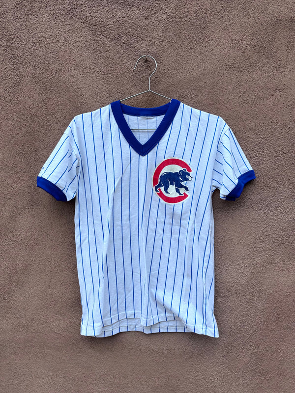 Chicago Cubs Starter Baseball Jersey Pinstriped 2XL White Blue Red Baseball  VTG
