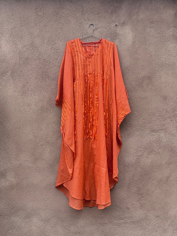 Orange Fringe Kaftan