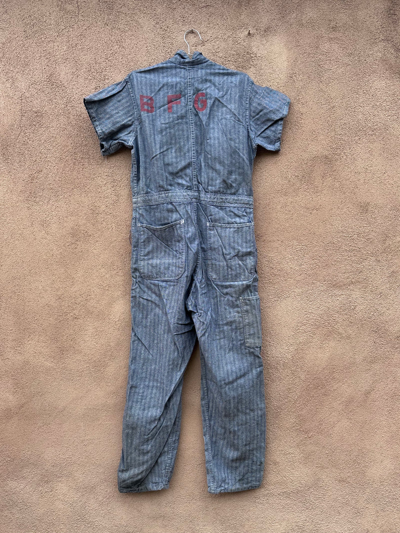 1970'S BF Goodrich Plant Jumpsuit - Size 40