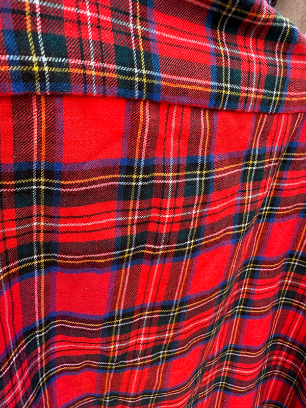 Wool Blend Plaid Viyella Shirt - Made in Scotland